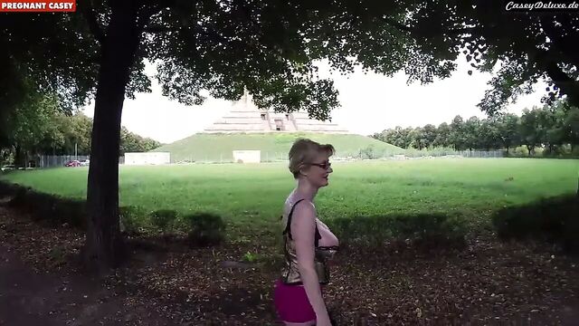 Preggo Casey at the Battle of the Nations Memorial